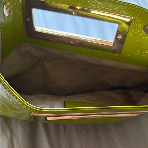 Michael Kors Chartreuse Clutch with Gold Accents - Picture 17 of 17